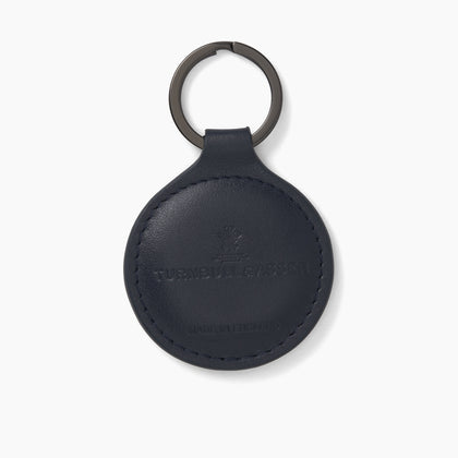 Dark Navy Leather Fob Holder Image 2