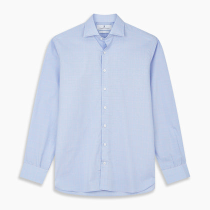 Blue and Pink Prince of Wales Check Belgravia Shirt Image 5