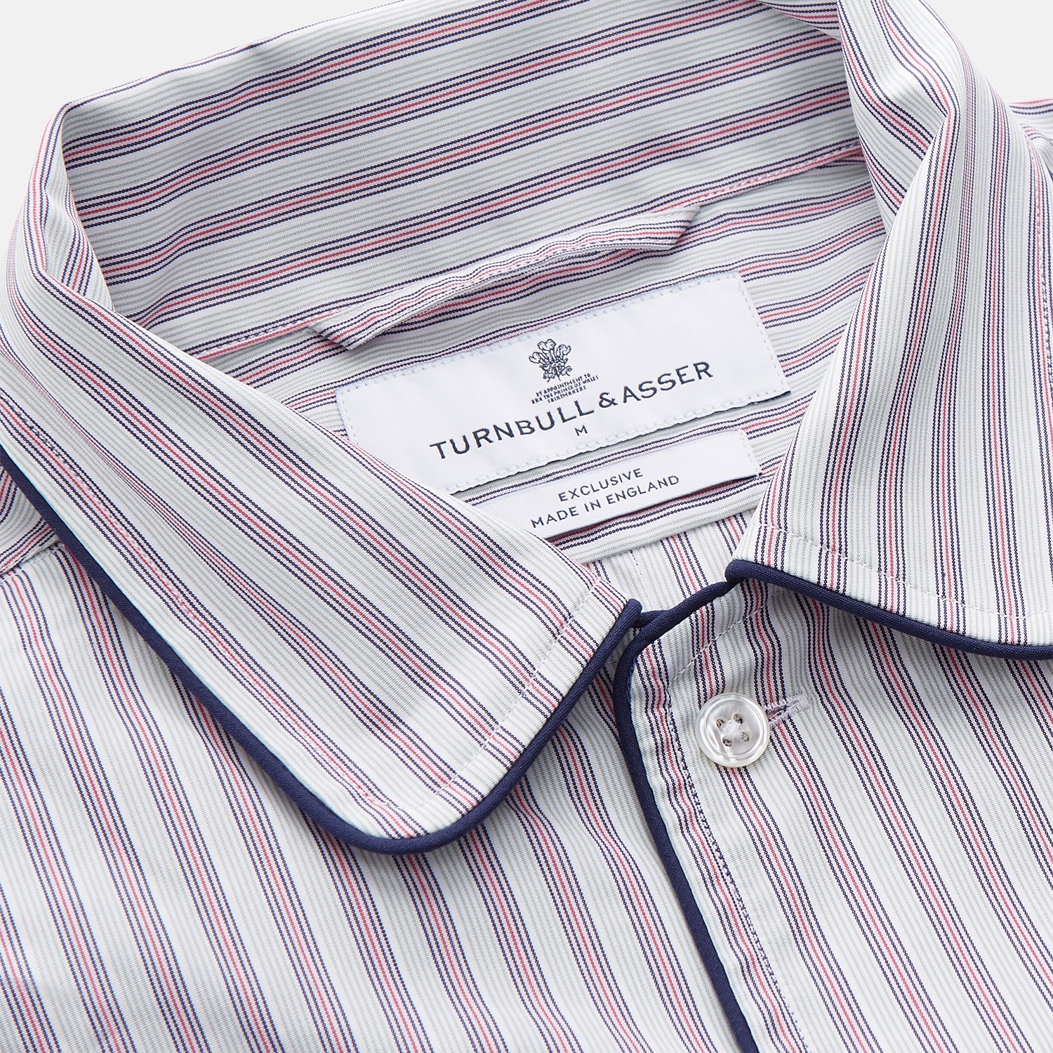 View 4 of product Red and Blue Multi Stripe Cotton Sussex Nightshirt