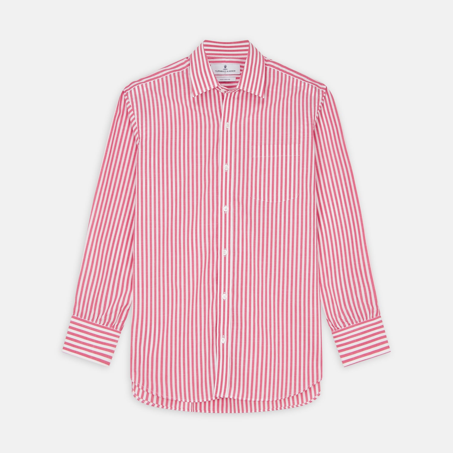 View 1 of product Pink Candy Stripe Cotton Weekend Fit Finch Shirt