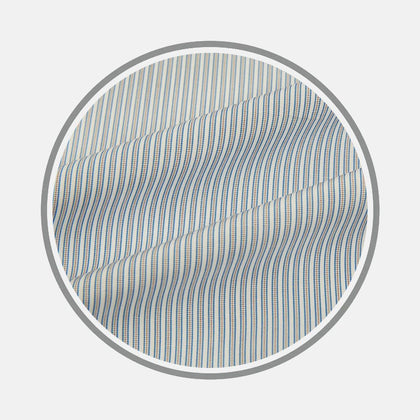 Blue/Brown Ticking Stripe Fabric