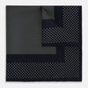 View 1 of product Navy and Cream Dot Silk Pocket Square