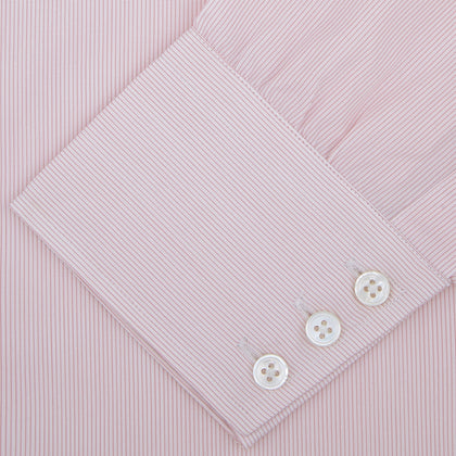 Pink Hairline Stripe Shirt with T&amp;A Collar and 3-Button Cuffs Image 1