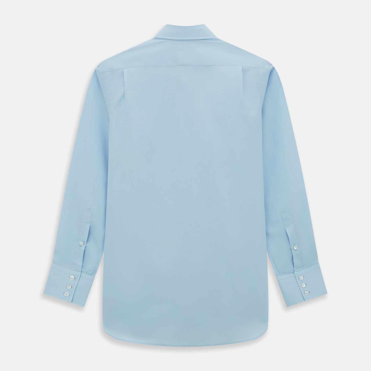 View 5 of product Light Blue Sea Island Quality Cotton Shirt with T&A Collar and 3-Button Cuffs