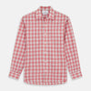 View 1 of product Red Check Cotton Weekend Fit Finch Shirt