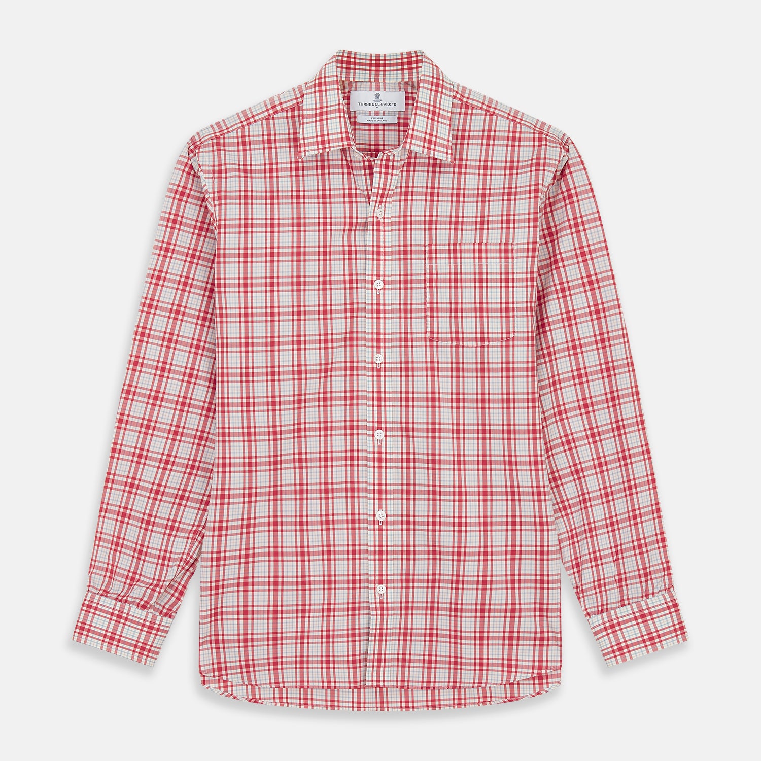 View 1 of product Red Check Cotton Weekend Fit Finch Shirt