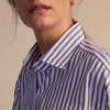 View 7 of product Pale Blue Candy Stripe Cotton Marlene Shirt