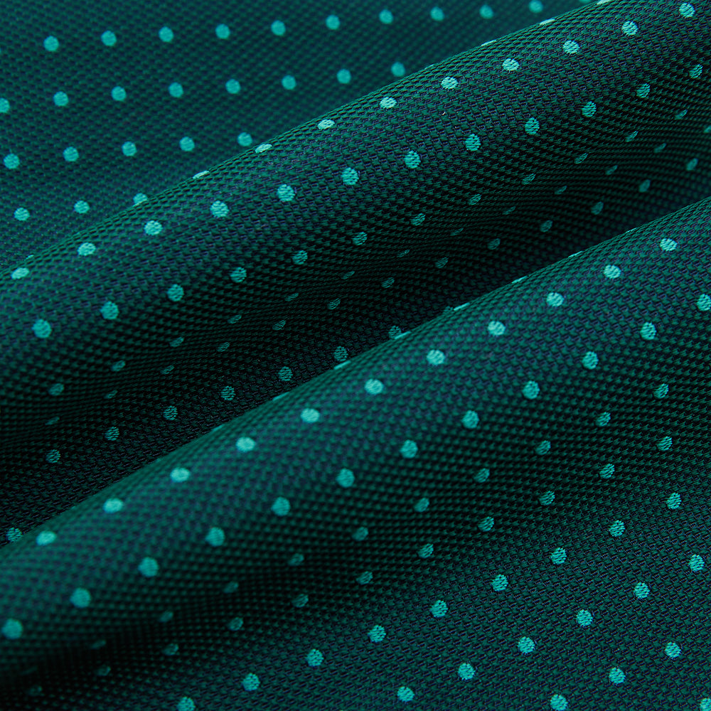 Turquoise and Forest Green Micro Dot Silk Cravat