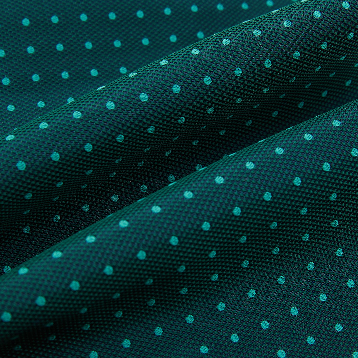 View 4 of product Turquoise and Forest Green Micro Dot Silk Cravat