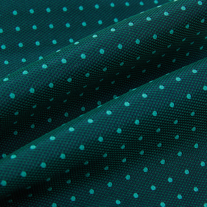 Turquoise and Forest Green Micro Dot Silk Cravat Image 3