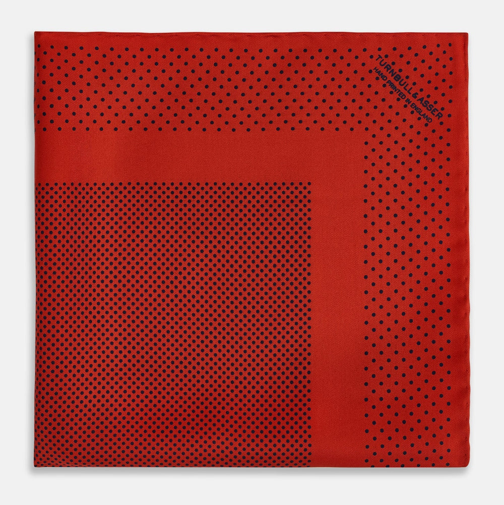 Red Dot Silk Pocket Square