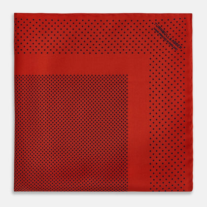 Red Dot Silk Pocket Square Image 2