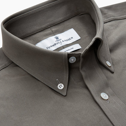 Dusty Sage Cotton Drill Weekend Fit Nevis Shirt Image 1