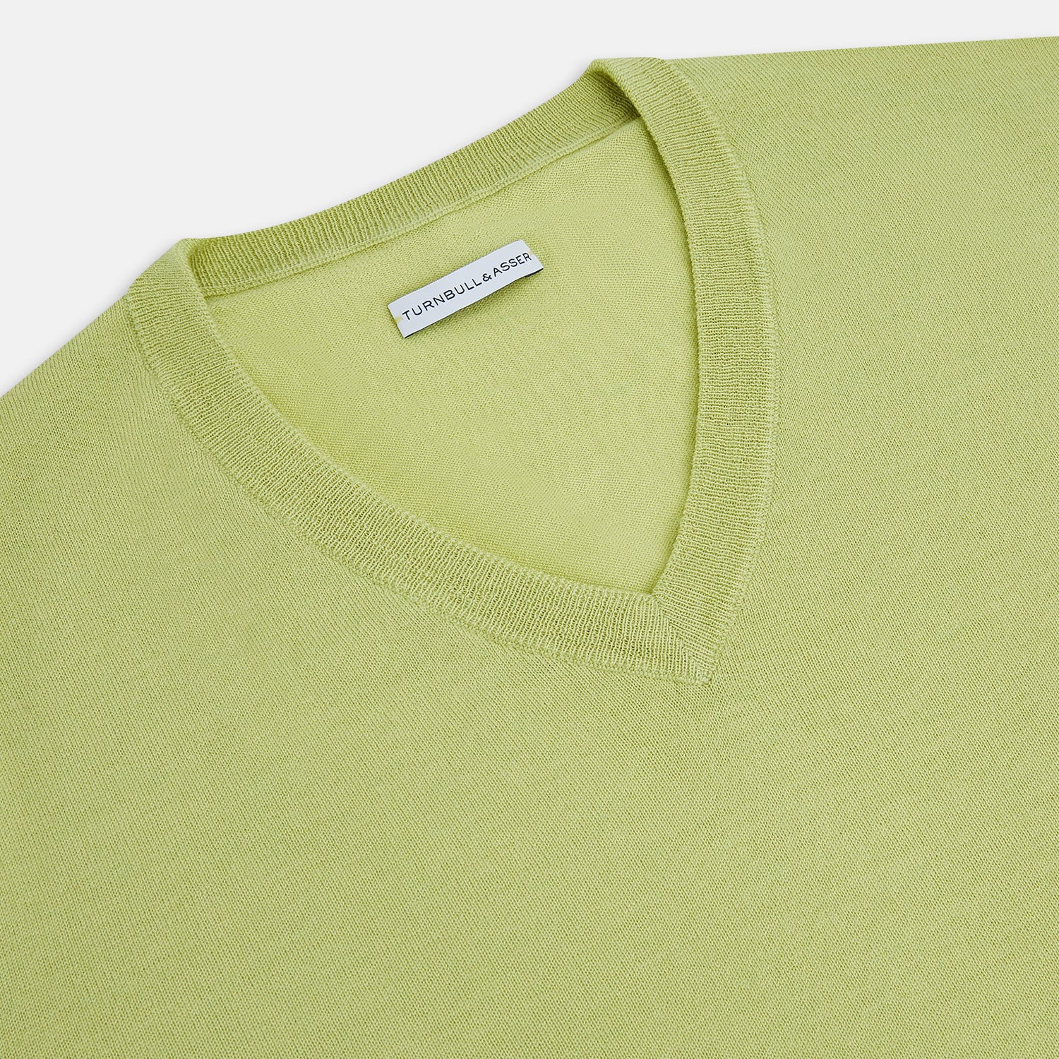View 2 of product Melon Green Merino V-Neck Jumper