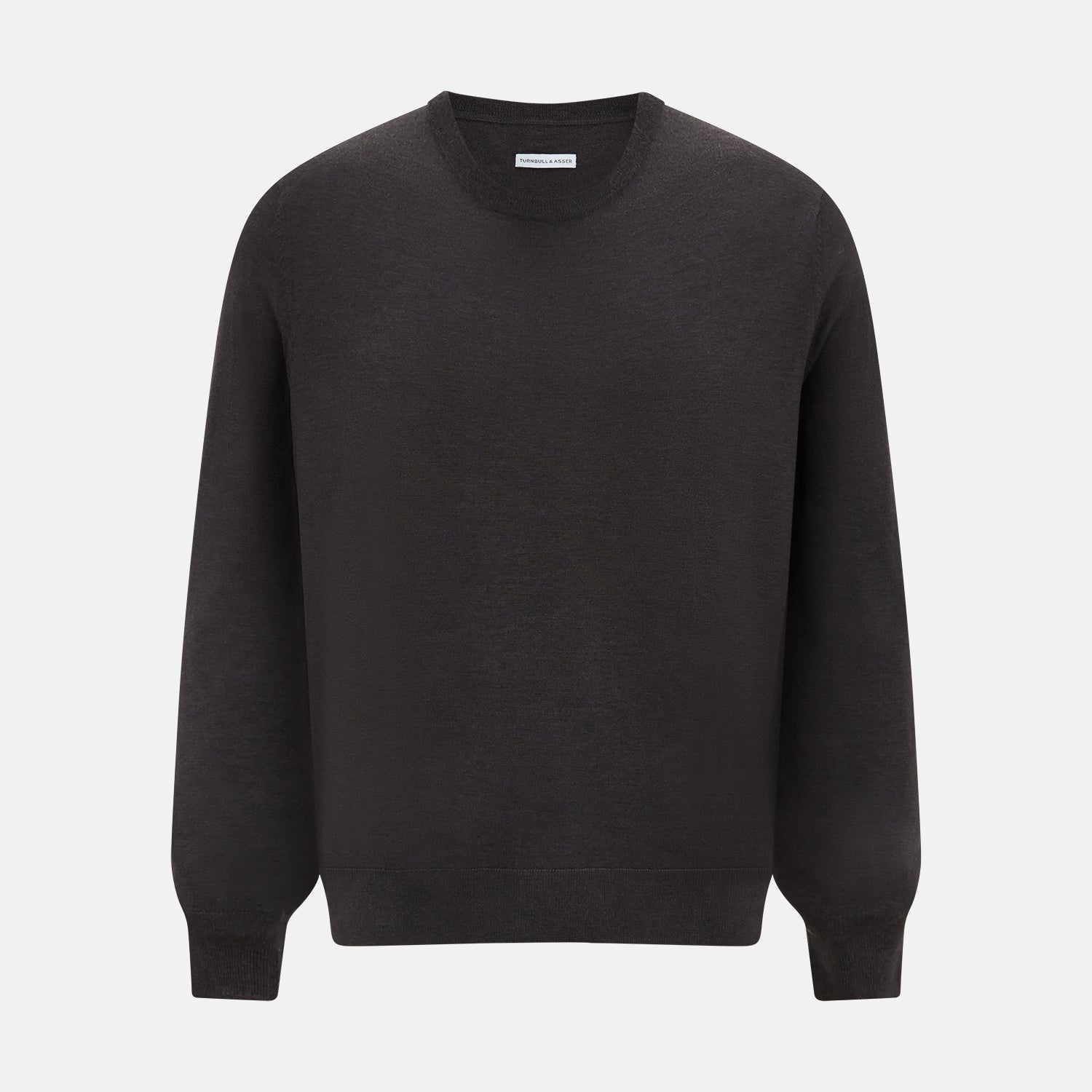 View 1 of product Charcoal Grey Fine Merino Round Neck Jumper