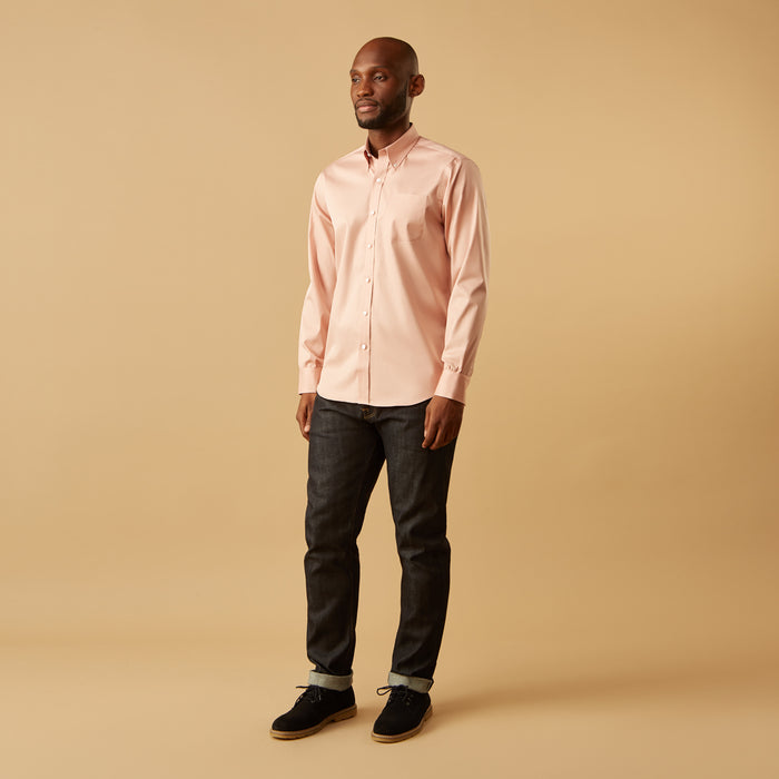 Pink Piece Dyed Weekend Fit Suffolk Shirt Image 8