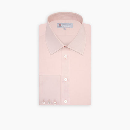 Pink Cashmere Blend Shirt with T&A Collar and 3-Button Cuffs Image 4