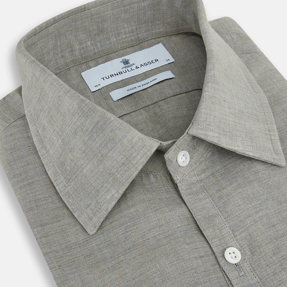 Flint Grey Linen Westminster Shirt