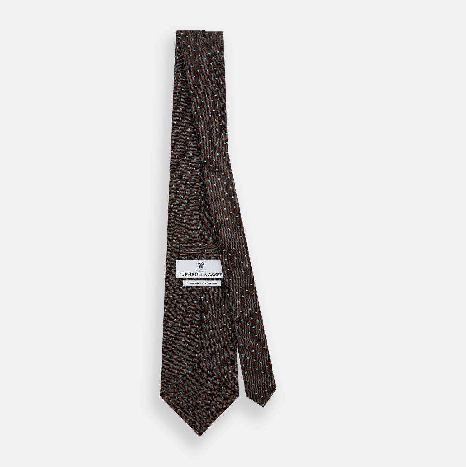 View 4 of product Green and Brown Micro Dot Silk Tie