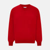 View 1 of product Red Fine Merino V-Neck Jumper