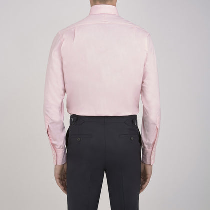 Pink Royal Oxford Cotton Shirt with Button-Down Collar and 3-Button Cuffs Image 5
