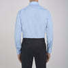 View 6 of product Light Blue Cotton Shirt with T&A Collar and 3-Button Cuffs