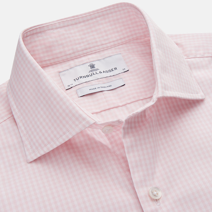 Pink Windowpane Check Shirt Image 1