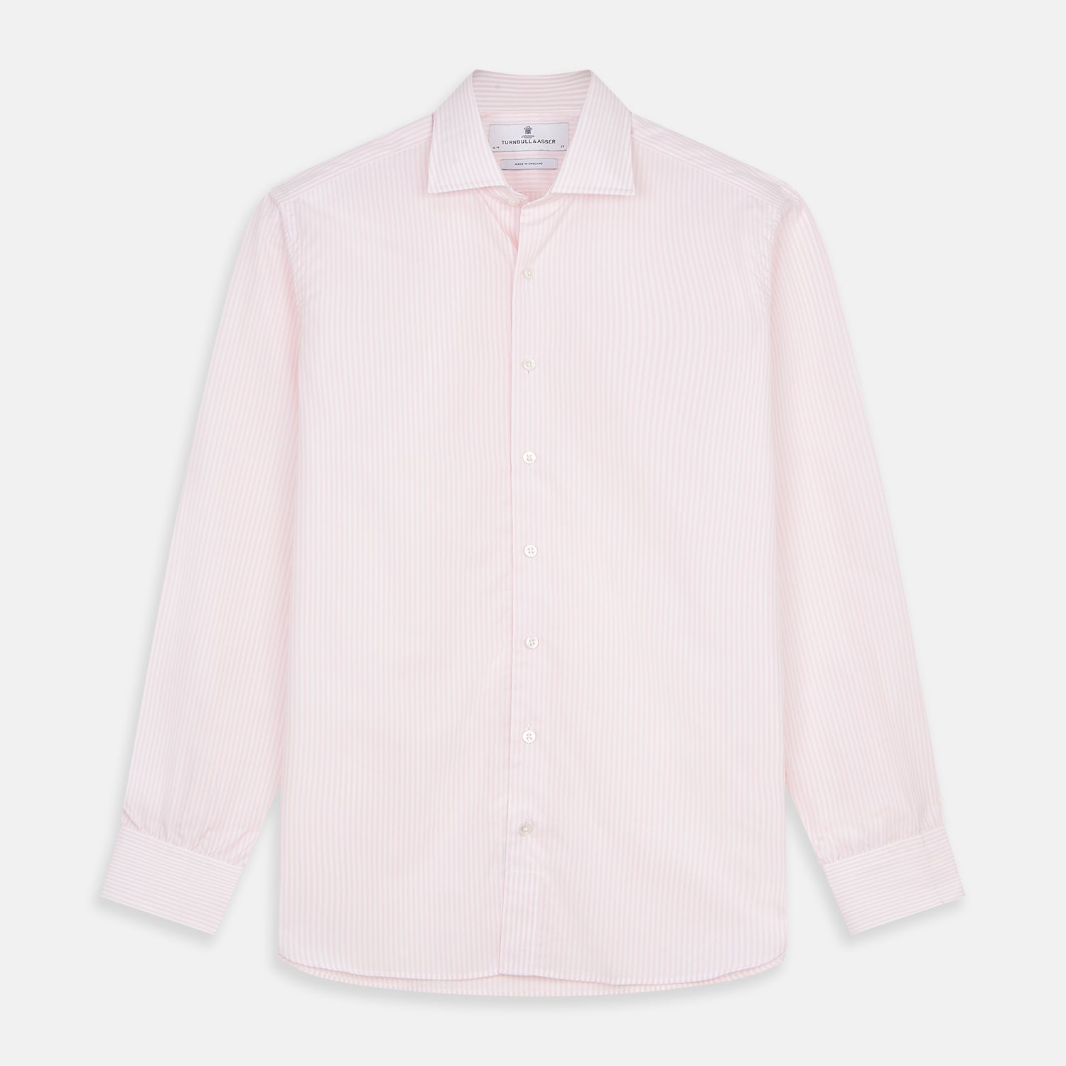 View 1 of product White and Pink Wide Stripe Belgravia Shirt