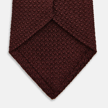 Burgundy Knitted Tie Image 3