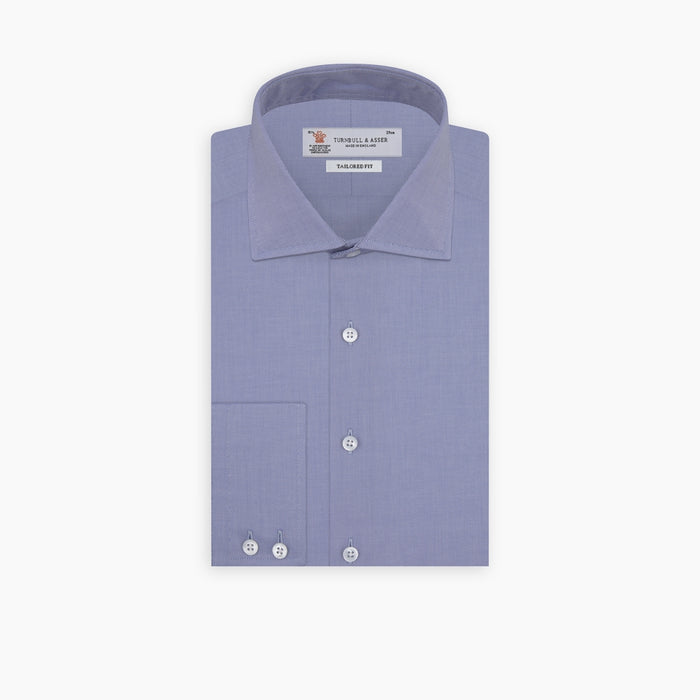 Tailored Fit Blue Royal Oxford Cotton Shirt with Kent Collar and 2-Button Cuffs Image 4