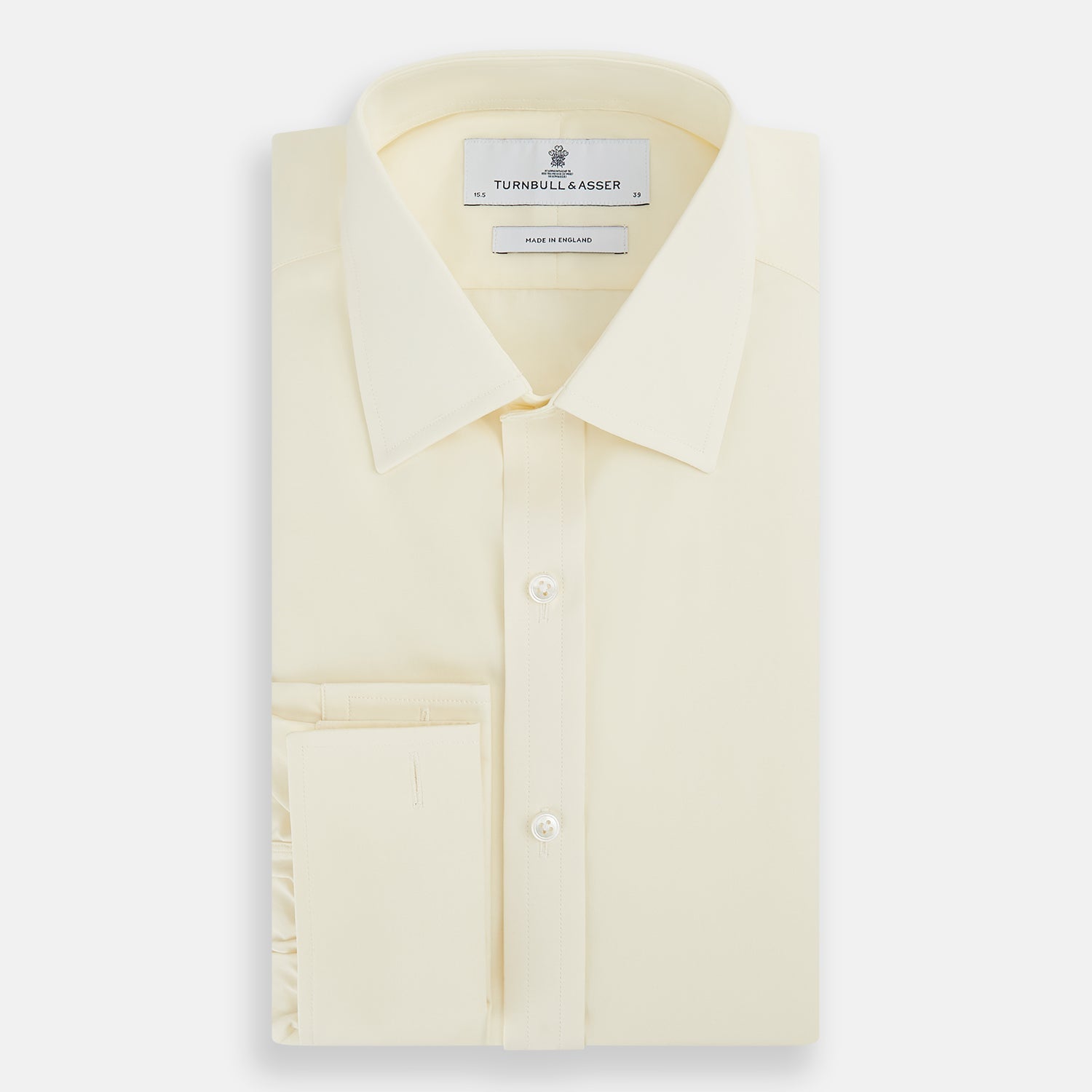 View 5 of product Cream Cotton Shirt with T&A Collar and Double Cuffs