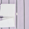 View 4 of product Lilac Track Stripe Shirt with Contrast T&A Collar and Cuffs