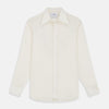 View 1 of product Cream Silk Long Point Embroidered Eamon Shirt