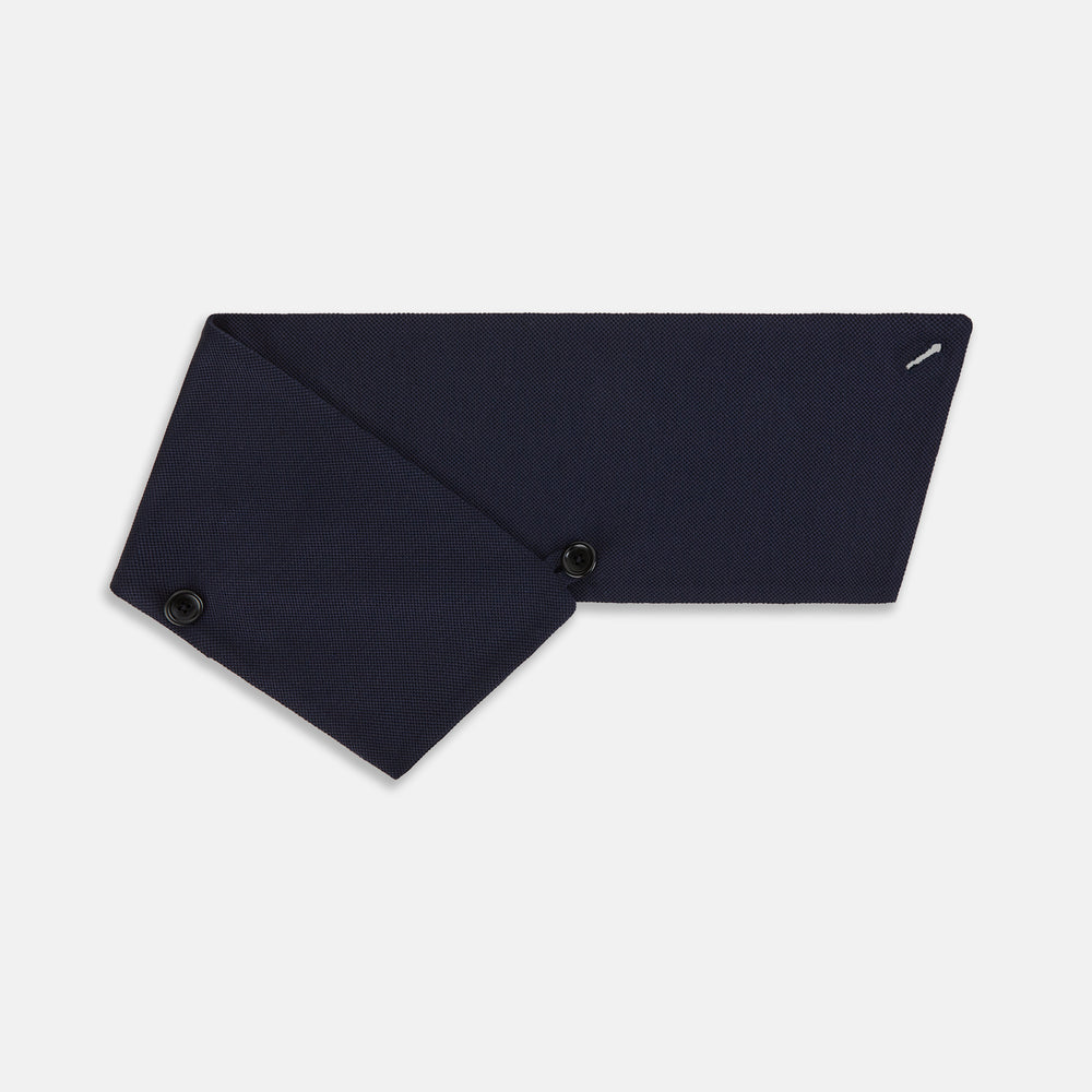Navy Silk and Cotton Neck Warmer