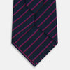 View 3 of product Navy and Purple Striped Blazer Silk Tie