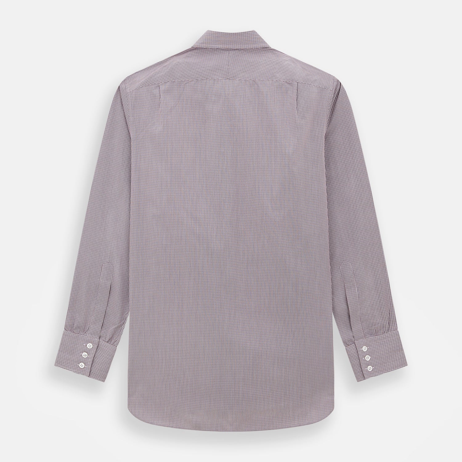 View 3 of product Burgundy Micro Shadow Check Mayfair Shirt