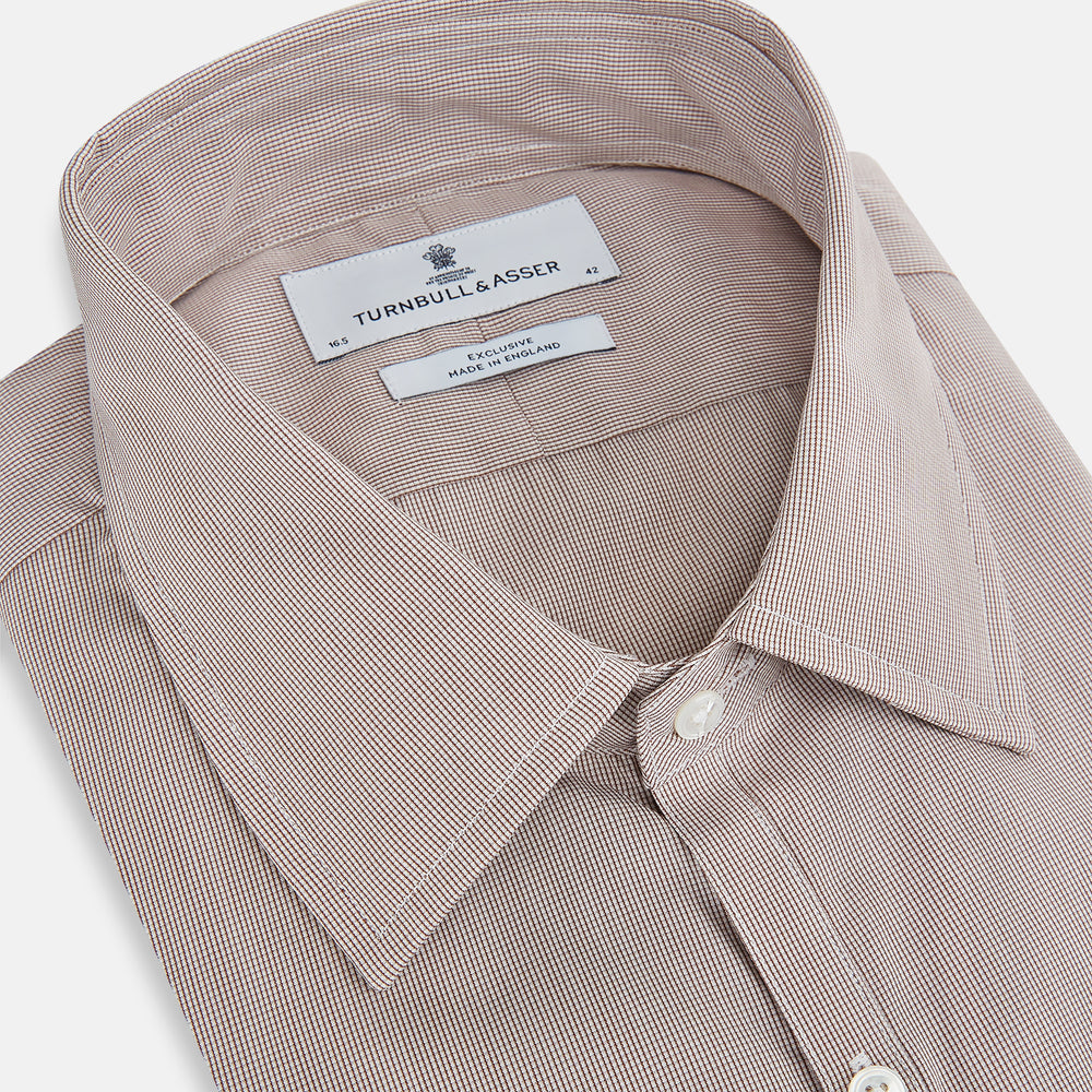 BROWN MICRO GRAPH CHECK WESTMINSTER SHIRT