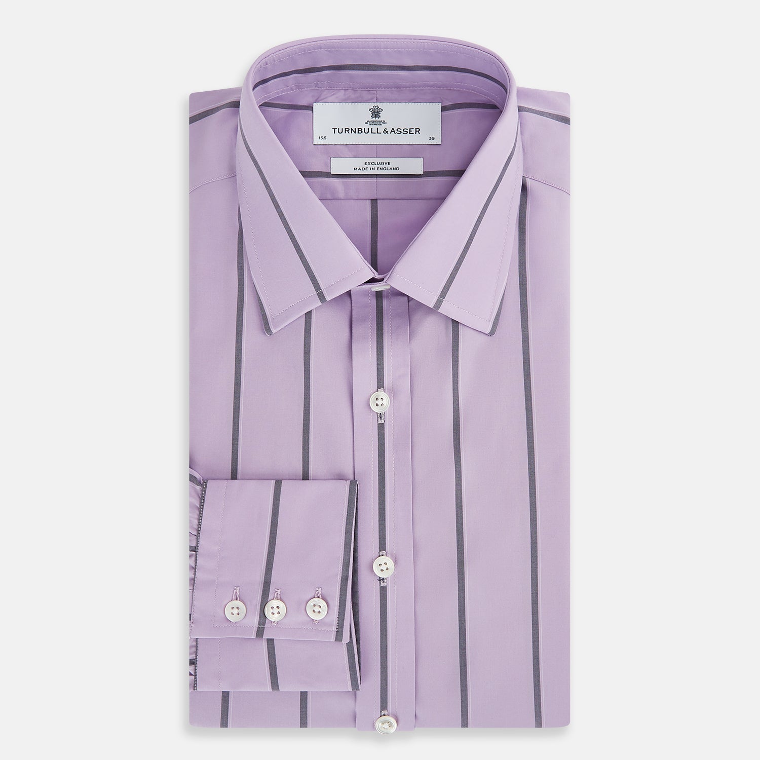 View 5 of product Lilac Track Stripe Mayfair Shirt