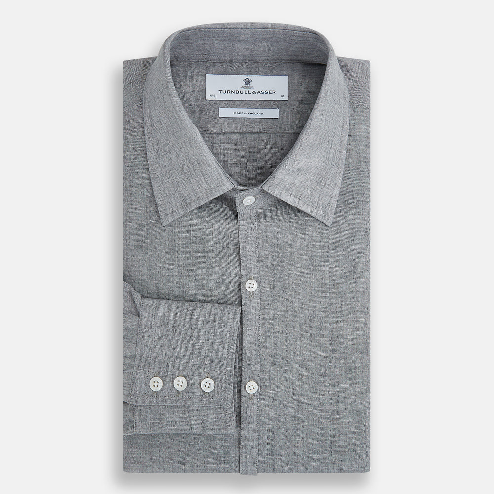Grey Linen Westminster Shirt