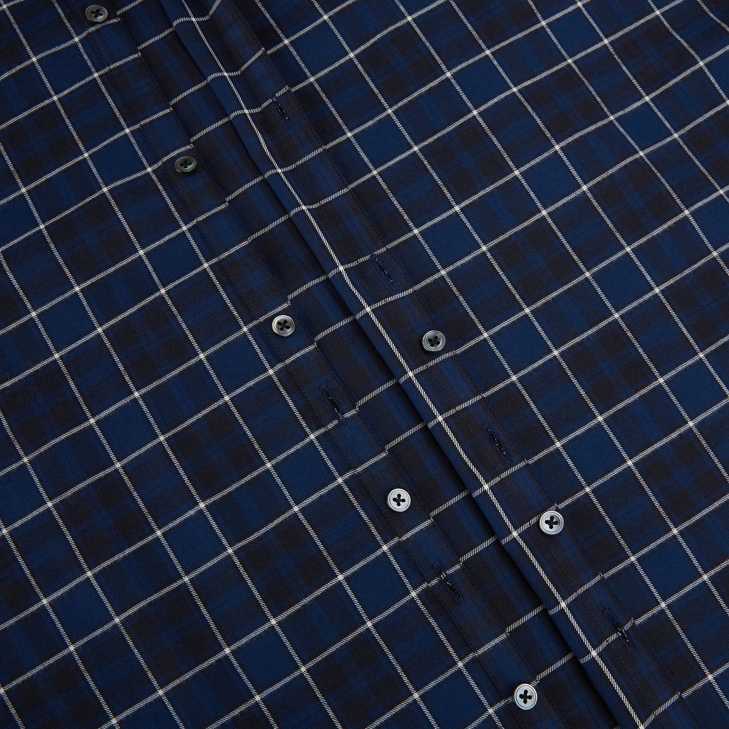 View 7 of product Navy and White Check Windsor Shirt