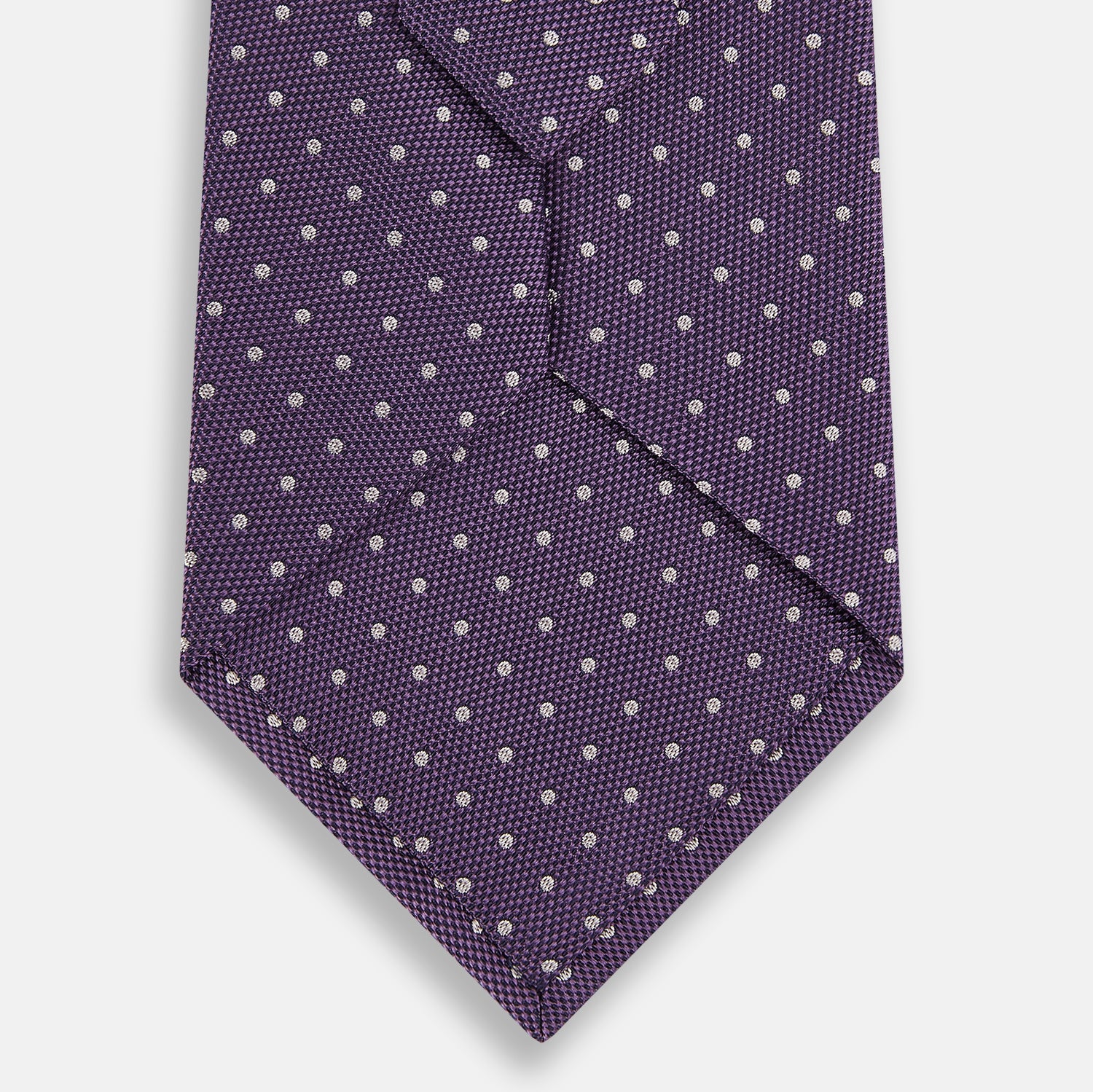 View 3 of product Lavender and Purple Micro Dot Silk Tie