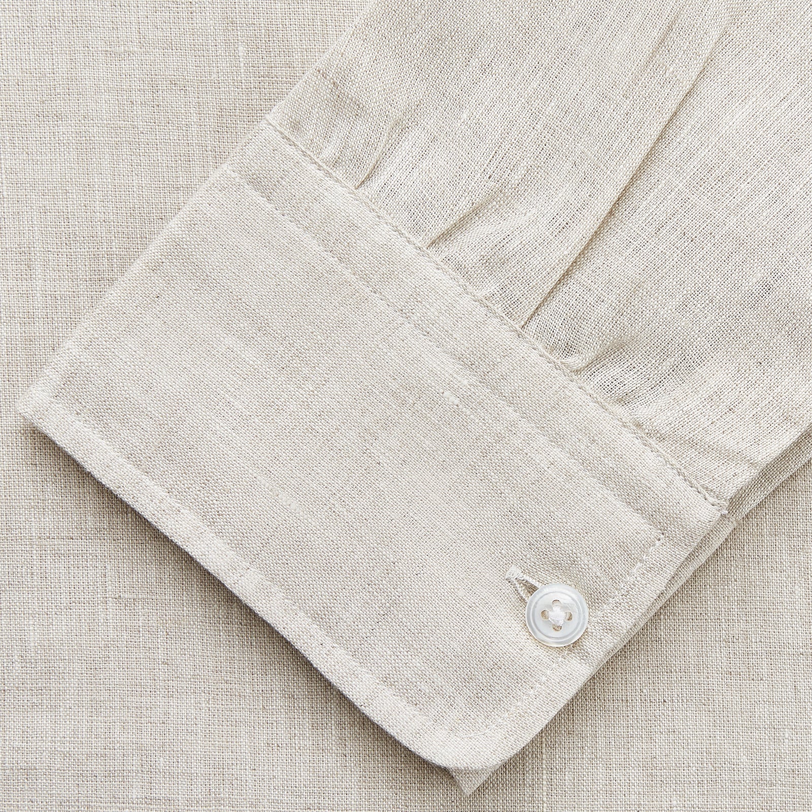 View 3 of product Light Oatmeal Linen Weekend Fit Unwin Shirt