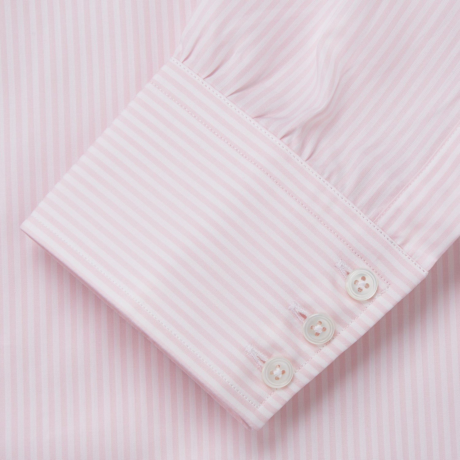 View 3 of product White and Pink Wide Stripe Mayfair Shirt