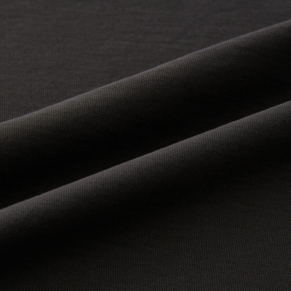 The Turnbull & Asser Dark Chocolate Short-Sleeve T-shirt features a crew neckline and quality fabric, shown against a white background to highlight its timeless appeal.