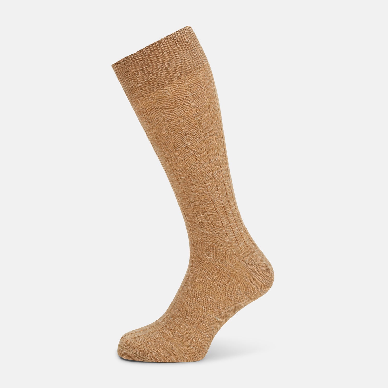 View 1 of product Rust Linen Mid-Length Socks