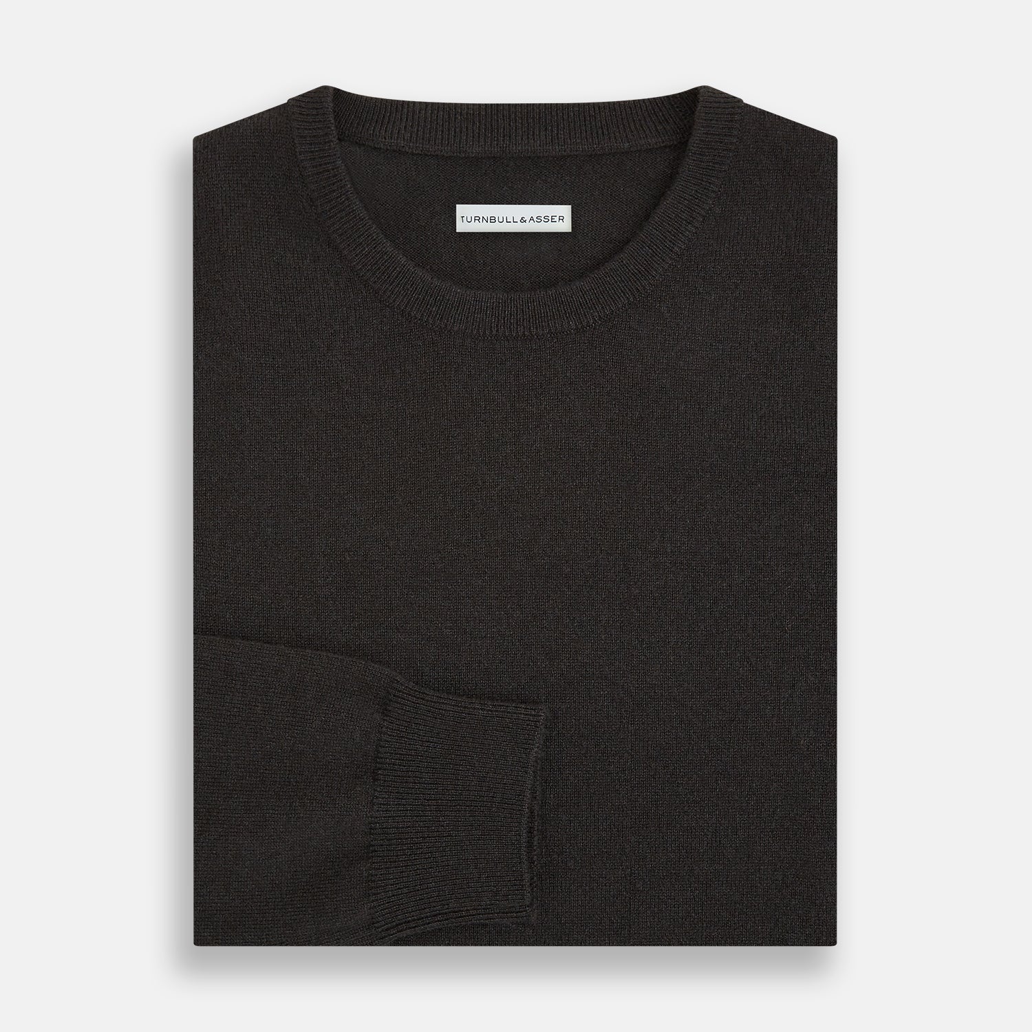 View 4 of product Brown Cashmere Round Neck Jumper