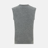 View 3 of product Grey Melange V-neck Cashmere Vest