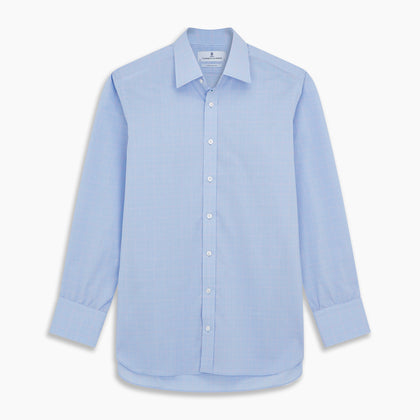 Blue and Pink Prince of Wales Check Mayfair Shirt Image 5