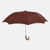 View 1 of product Burgundy Telescopic Umbrella with Brown Maple Crook Handle