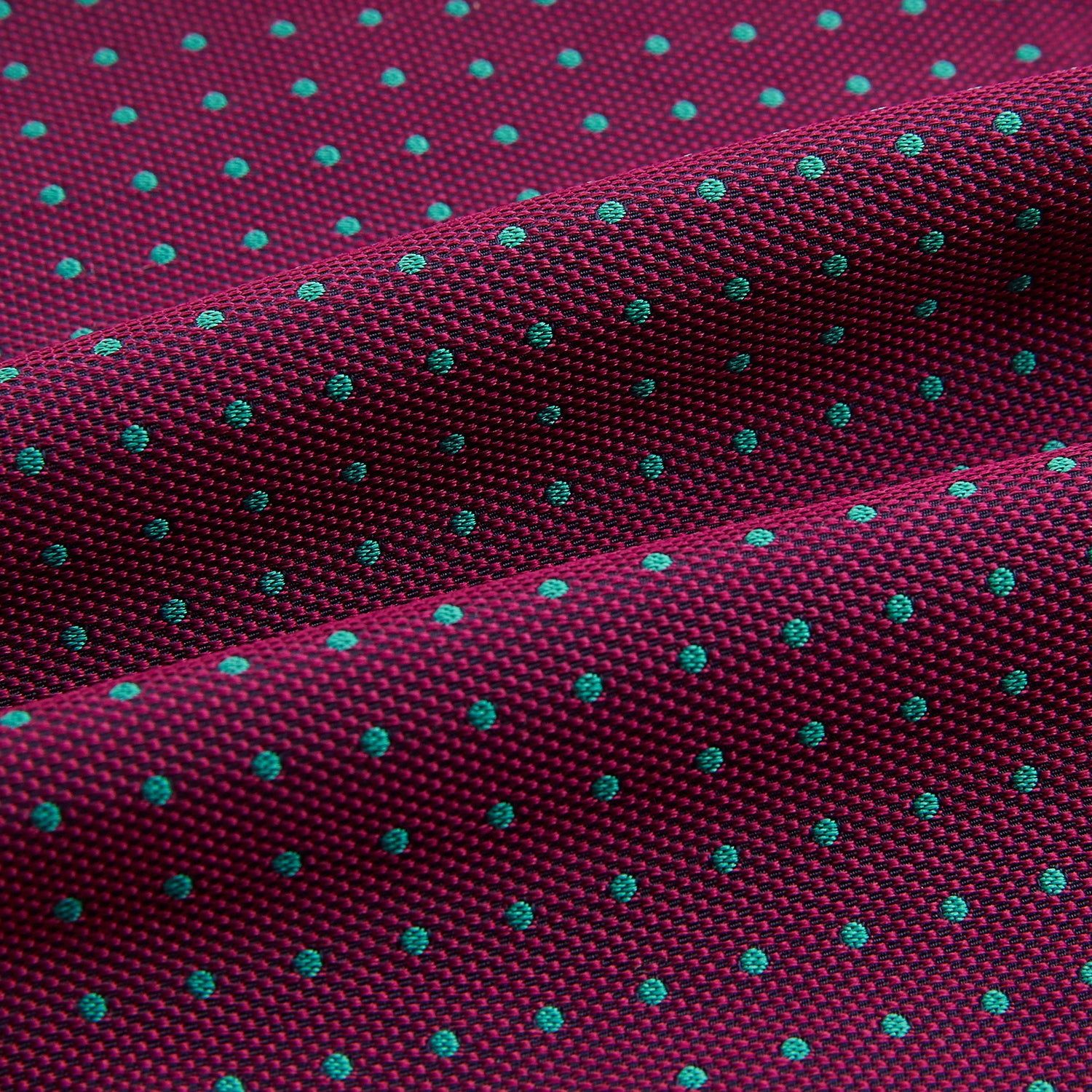 View 4 of product Green Micro Dot and Magenta Silk Cravat